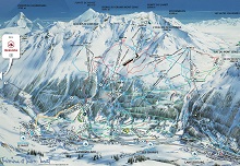 Val Cenis Lanslebourg Sector Ski Trail Map